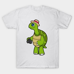 Turtle as Photographer with Camera T-Shirt